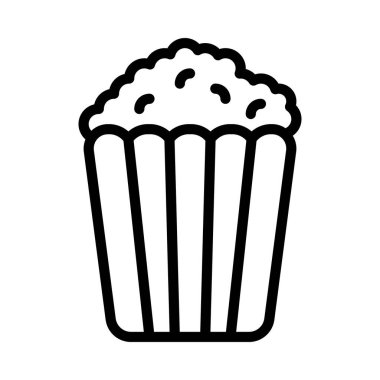 Patlamış mısır Kovası Web simgesi vektör illüstrasyonu