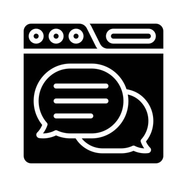 İletiler web simgesi vektör illüstrasyonu