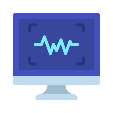 Bilgisayar Ses Tanıma simgesi, vektör çizimi 