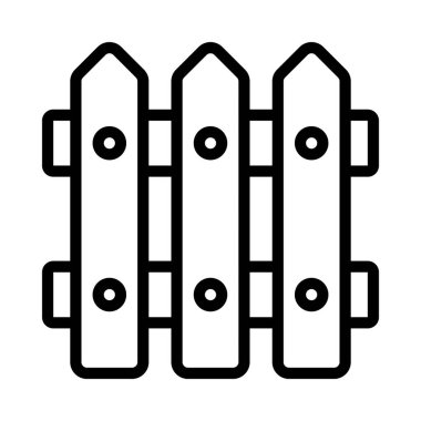  çit simgesi vektör illüstrasyonu