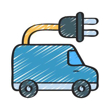 Van simgesi, vektör illüstrasyonu basit tasarım