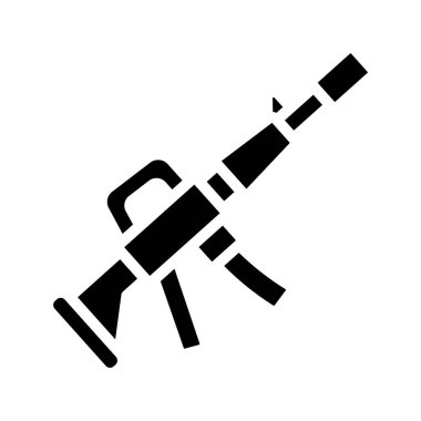 M16 Silah Ağı ikon vektör illüstrasyonu