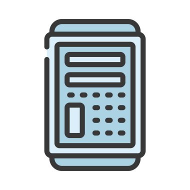 Geniş Bilgisayar simgesi, vektör illüstrasyonu 