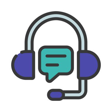 İleti simgesini, vektör illüstrasyonunu destekle  