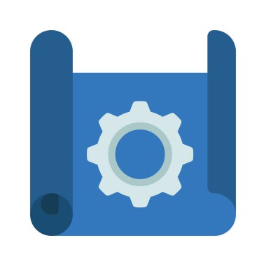 Mühendislik Planları Web simgesi vektör çizimi