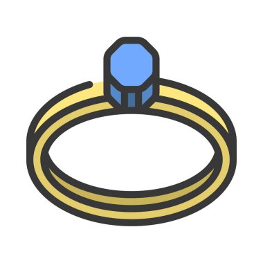 Alyans ikonu. Web için halka vektör simgesi ile basit illüstrasyon.