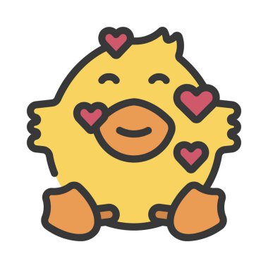 Aşk web simgesi vektör illüstrasyonunda