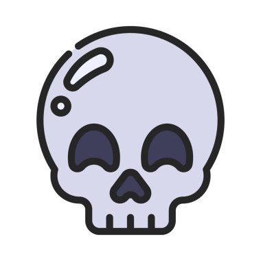 Cadılar Bayramı kafatası simgesi, satır tasarımı