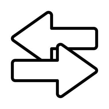 Sağ ve Sol Ok ağ ikonu vektör illüstrasyonu