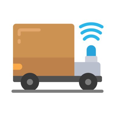 Otomatik Sürücü Lorry web simgesi vektör çizimi