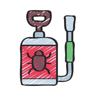 Böcek ilacı Pompası Spreyi Web simgesi çizimi