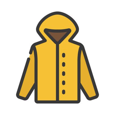 Mac Coat web simgesi vektör illüstrasyonunu yağdır