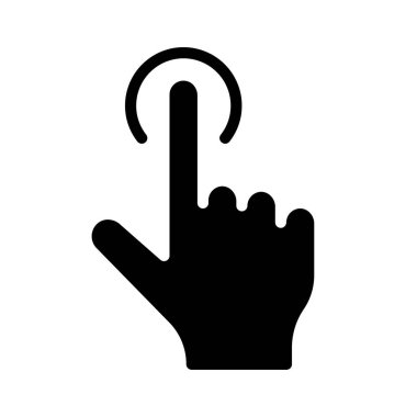 Bir Parmak Tap ağ ikonu vektör illüstrasyonu