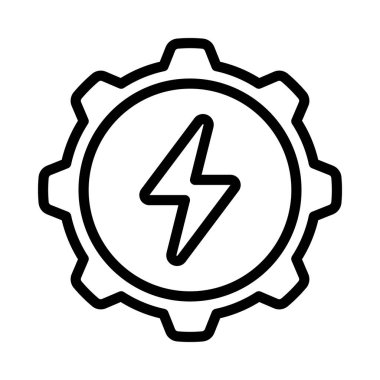 Elektrik Yönetimi vektör düz simgesi 