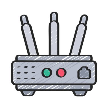 Internet yönlendirici vektör simgesi 