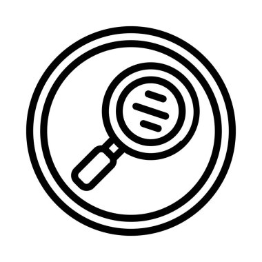 Büyütme cam simgesi vektör illüstrasyonu 