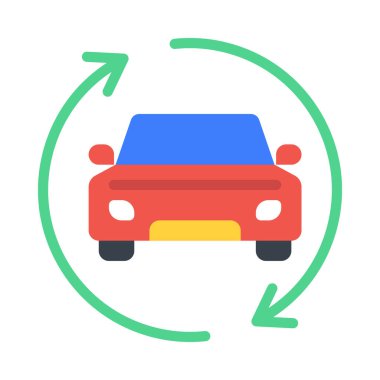 Otomobil Bisikleti Web simgesi vektör illüstrasyonu