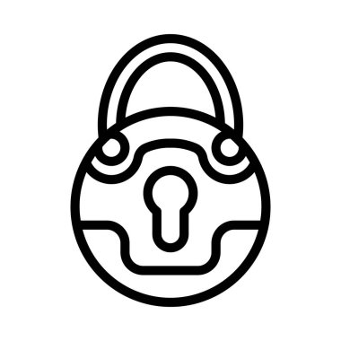 kilit web simge vektör çizim