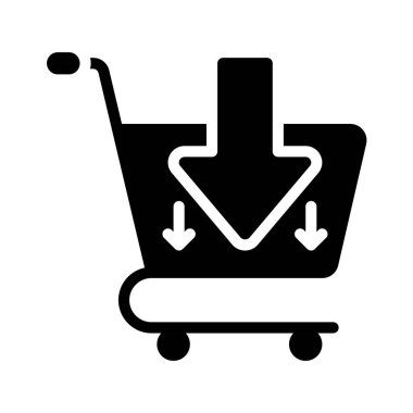 Alışveriş Arabası Web simgesi vektör illüstrasyonunu doldur