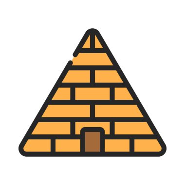 Piramit ağ simgesi vektör illüstrasyonu