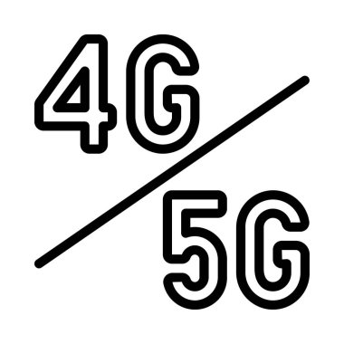 4G Vs 5G web simgesi çizimi