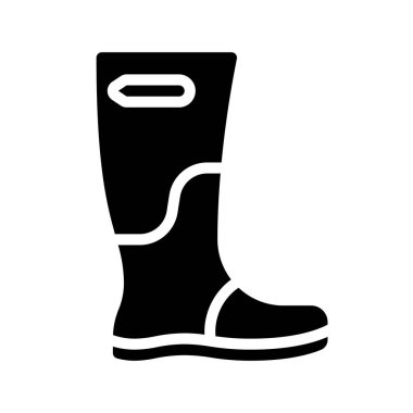 Wellington Boot Web simgesi vektör illüstrasyonu