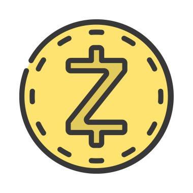 Z Cash web simgesi vektör çizimi