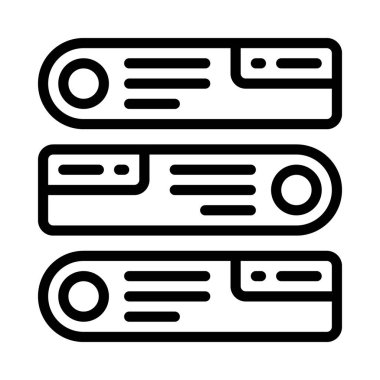 Kartları Listele Web simgesi vektör çizimi