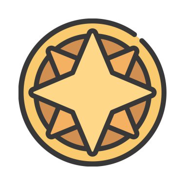 yıldız sikkesi vektör tasarımı