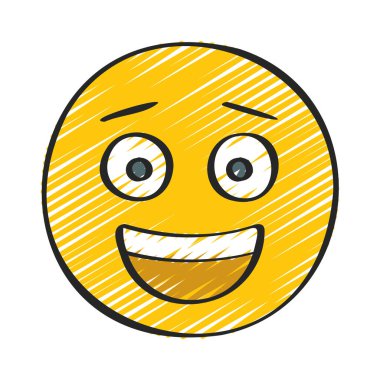 Gülümse Emoji Web simgesi vektör illüstrasyonu