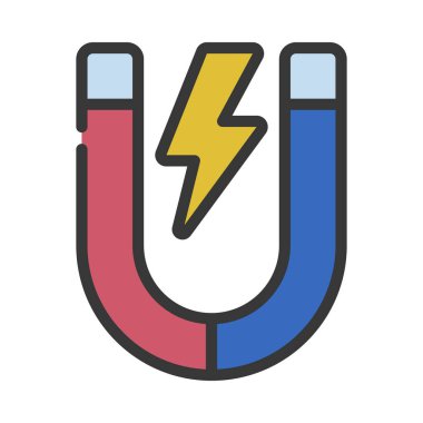 Manyetik Güç Ağı vektör çizimi