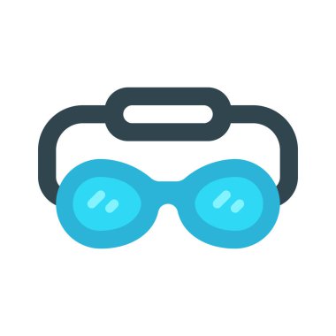 Yüzme Gözlüğü Web simgesi vektör illüstrasyonuName