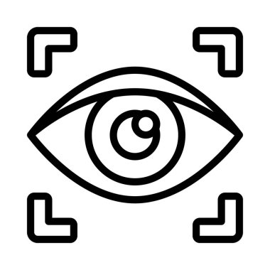 Retina Tarama Web simgesi vektör çizimi