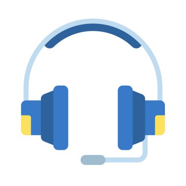 kulaklık simgesi, vektör illüstrasyonu 