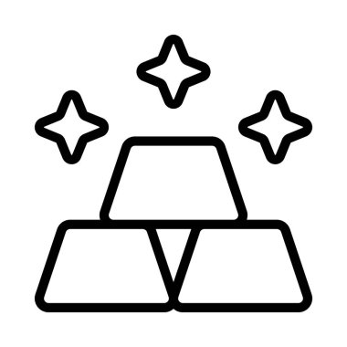 altın külçelerini kutsal kişilerin resmi, vektör çizim