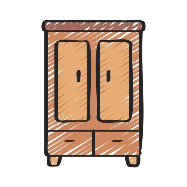 Wardrobe  web icon vector illustration