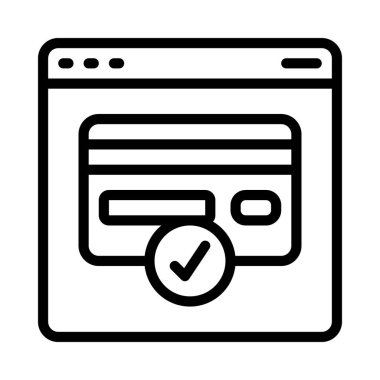 Kabul Edilmiş Ödeme web sitesi vektör illüstrasyonuna sahip web sitesi