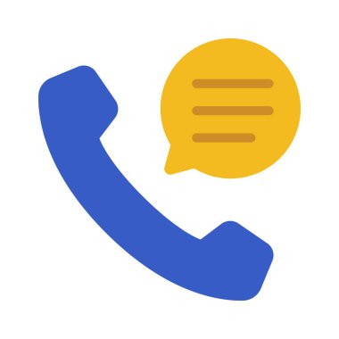 Telefon Sohbeti Web simgesi vektör illüstrasyonu