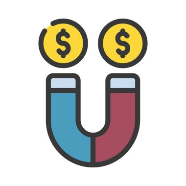 Para web simgesi vektör illüstrasyonunu göster