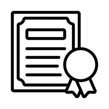 Sertifika simgesi, vekto illüstrasyonu