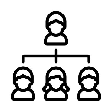 İş Hiyerarşisi web simgesi vektör çizimi