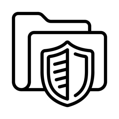 Korunan Dizin simgesi, vektör illüstrasyonu 