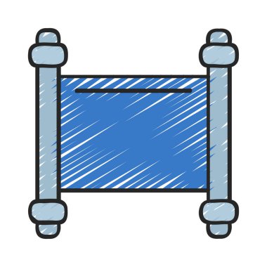 Beyaz arkaplanda Banner simgesinin vektör illüstrasyonu 