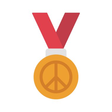 Barış İmzası Kolye ikonu tasarım vektörü illüstrasyonu 