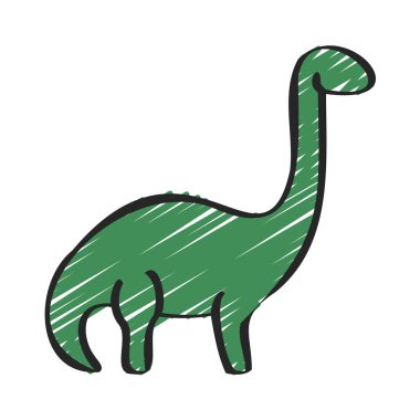 Brachiosaurus Dinozor Ağ ikonu vektör çizimi