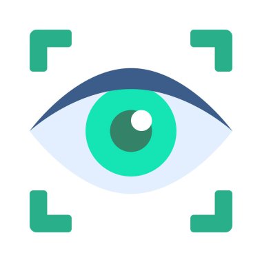 Retina Tarama Web simgesi vektör çizimi