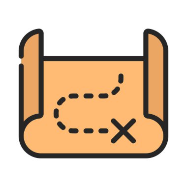 Harita Haritası ikon vektör çizimi