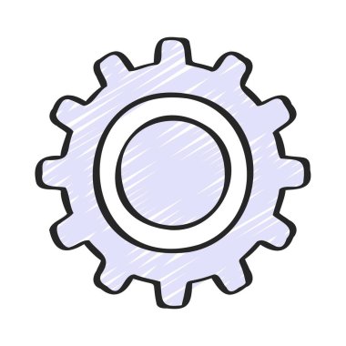 Ayarlar Cog web simgesi vektör illüstrasyonu