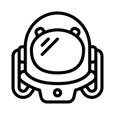 Uzay Miğferi Web simgesi vektör çizimi