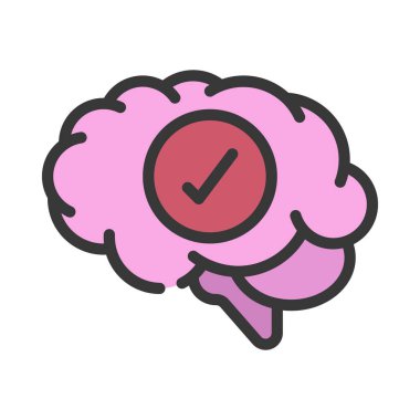 İyi Zihinsel Durum web simgesi vektör çizimi